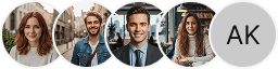 Multiple investor profile avatars on Merithold Holdings trading review block